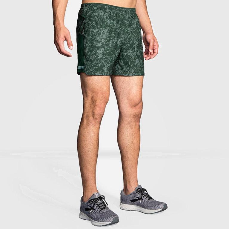 Brooks Men's Sherpa 5 Running Shorts Singapore - Green (06712-CINJ)